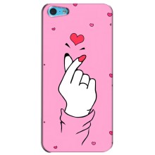 Чехол с принтом для iPhone 5c (AlphaPrint - Знак сердечка) – Знак Love