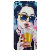 Чехол с картинкой Модные Девчонки iPhone 5c – Девушка с коктейлем