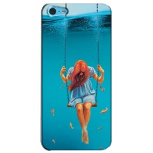 Чехол Стильные девушки на iPhone 5c (Девушка на качели)