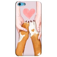 Чехол (ТПУ) Милые собачки для iPhone 5c (Любовь к собакам)
