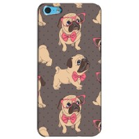 Чехол (ТПУ) Милые собачки для iPhone 5c (Собачки Мопсики)