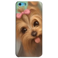 Чехол (ТПУ) Милые собачки для iPhone 5c – Йоршенский терьер