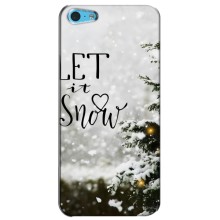 Новогодние, Праздничные Чехлы для iPhone 5c - 2024 год – Let it snow