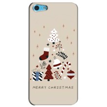 Рождественские Чехлы для iPhone 5c (VPrint) (Merry Christmas)