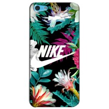 Силиконовый Чехол на iPhone 5c с картинкой Nike (Цветочный Nike)