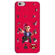 Бампер (ТПУ) з принтом Brawl Stars на Айфон 6 Плюс (Кольт на червоному)