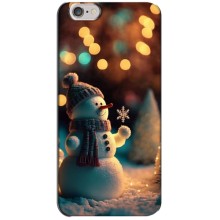 Чехлы на Новый Год iPhone 6 Plus / 6s Plus (Снеговик праздничный)