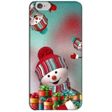 Чехлы на Новый Год iPhone 6 Plus / 6s Plus – Снеговик в шапке
