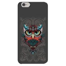 Чохли з принтом СОВИ для iPhone 6 Plus / 6s Plus (Сова на сірому)