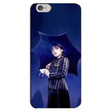 Чохол з картинкою Венсдей на iPhone 6 Plus / 6s Plus (Венсдей з парасолькою)