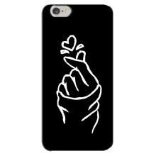 Чохол (Знак сердечка) для iPhone 6 Plus / 6s Plus (Сердечко на чорному)