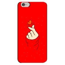Чохол (Знак сердечка) для iPhone 6 Plus / 6s Plus (Сердечко на червоному)