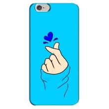 Чохол (Знак сердечка) для iPhone 6 Plus / 6s Plus (Сердечко на синоьому)