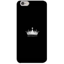 Чехол (Корона на чёрном фоне) для Айфон 6 Плюс – Белая корона