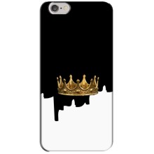 Чехол (Корона на чёрном фоне) для Айфон 6 Плюс – Золотая корона