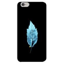Чохол з картинками на чорному фоні для iPhone 6 Plus / 6s Plus (Листя)