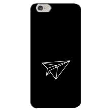 Чохол з картинками на чорному фоні для iPhone 6 Plus / 6s Plus (Літак)
