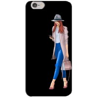 Чехол с картинкой Модные Девчонки iPhone 6 Plus / 6s Plus (Девушка со смартфоном)
