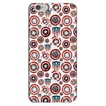 Чохол с Щітом Капітана Америки на iPhone 6 Plus / 6s Plus (Марвел щити)