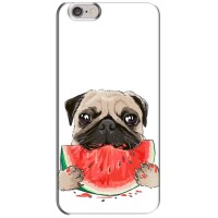 Чехол (ТПУ) Милые собачки для iPhone 6 Plus / 6s Plus (Смешной Мопс)
