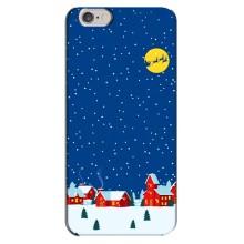 Силіконовий бампер на різдво для iPhone 6 Plus / 6s Plus (Місто в снігу)