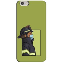 Силиконовый бампер (Работники) на iPhone 6 Plus / 6s Plus (Пожарник)