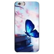 Силіконовий бампер з картинкою звірів для iPhone 6 Plus / 6s Plus (Метелик синій)