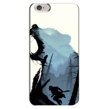 Силіконовий бампер з картинкою звірів для iPhone 6 Plus / 6s Plus (Ведмідь та ліс)