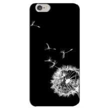Силіконовий Чохол з кульбабками на iPhone 6 Plus / 6s Plus (Кульбабка на чорному)