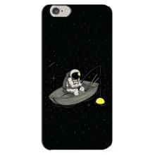 Силіконовый Чохол з принтом "Космонавти" на iPhone 6 Plus / 6s Plus (Космонавт на рибалці)