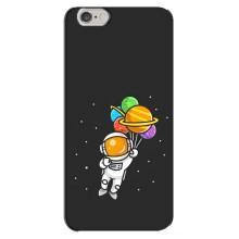 Силіконовый Чохол з принтом "Космонавти" на iPhone 6 Plus / 6s Plus (Космонавт з кульками)