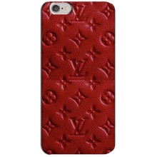 Текстурный Чехол Louis Vuitton для Айфон 6 Плюс (Красный ЛВ)
