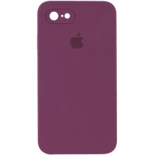 Чехол Silicone Case Square Full Camera Protective (AA) для Apple iPhone 6/6s (4.7") – Бордовый