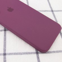 Чохол Silicone Case Square Full Camera Protective (AA) для Apple iPhone 6/6s (4.7") – Бордовий