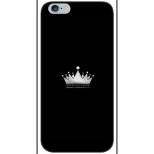 Чехол (Корона на чёрном фоне) для Айфон 6 (Белая корона)