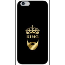 Чехол (Корона на чёрном фоне) для Айфон 6 (KING)