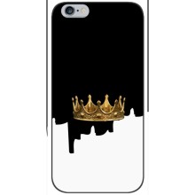 Чехол (Корона на чёрном фоне) для Айфон 6 – Золотая корона