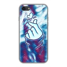 Чехол с принтом для iPhone 6 / 6s (AlphaPrint - Знак сердечка) – Радужное сердце