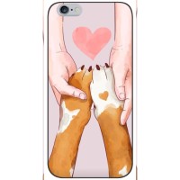 Чехол (ТПУ) Милые собачки для iPhone 6 / 6s (Любовь к собакам)