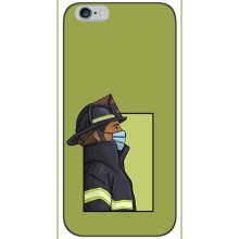 Силиконовый бампер (Работники) на iPhone 6 / 6s – Пожарник
