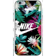 Силиконовый Чехол на iPhone 6 / 6s с картинкой Nike (Цветочный Nike)