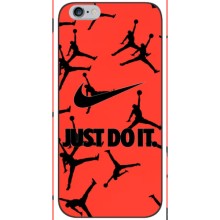 Силиконовый Чехол Nike Air Jordan на Айфон 6 – Just Do It