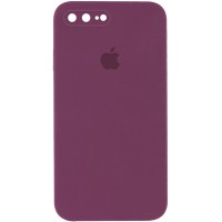 Чохол Silicone Case Square Full Camera Protective (AA) для Apple iPhone 7 plus / 8 plus (5.5") – Бордовий