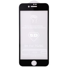 Захисне скло 5D Hard (full glue) (тех.пак) для Apple iPhone 7 plus / 8 plus (5.5") – Чорний