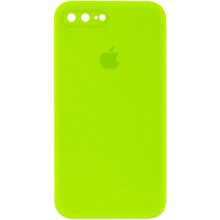Чехол Silicone Case Square Full Camera Protective (AA) для Apple iPhone 7 plus / 8 plus (5.5") – Салатовый