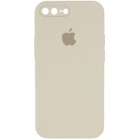 Чехол Silicone Case Square Full Camera Protective (AA) для Apple iPhone 7 plus / 8 plus (5.5") – Бежевый