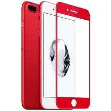 Защитное стекло Baseus Soft для iPhone 7 Plus /8 Plus (мягкие края) (2.5D) – Красный