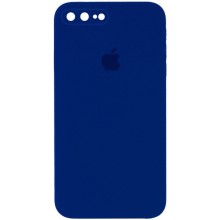 Чехол Silicone Case Square Full Camera Protective (AA) для Apple iPhone 7 plus / 8 plus (5.5") (Синий)