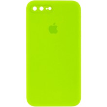 Чохол Silicone Case Square Full Camera Protective (AA) для Apple iPhone 7 plus / 8 plus (5.5") – Салатовий