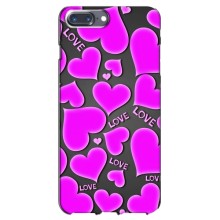 Чехлы для любимой на Айфон 7 Плюс (VPrint) (Pink hearts)